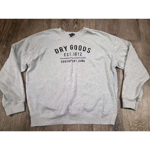 Oversized Dry Goods Sweatshirt Originality Gray Crewneck Pullover Women's Small - Picture 1 of 4